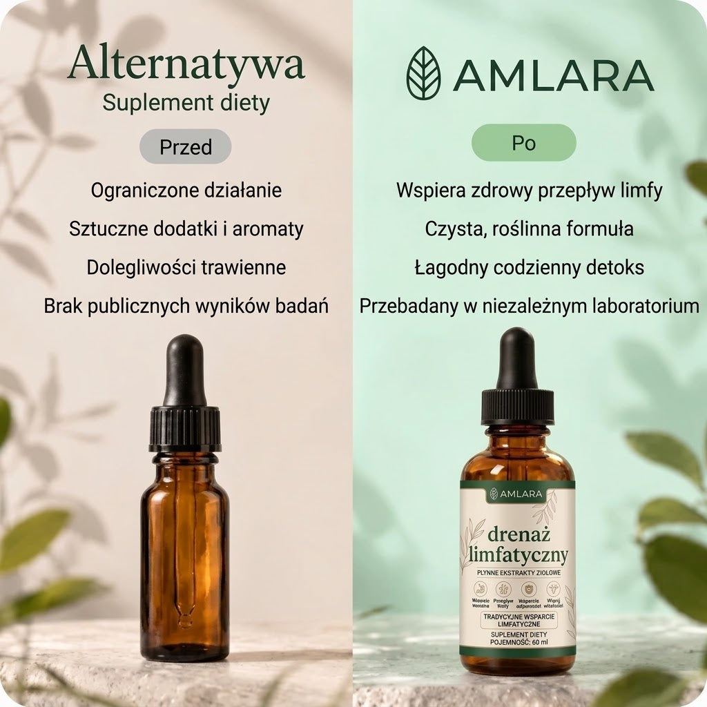 Drenaż limfatyczny Amlara — naturalne krople