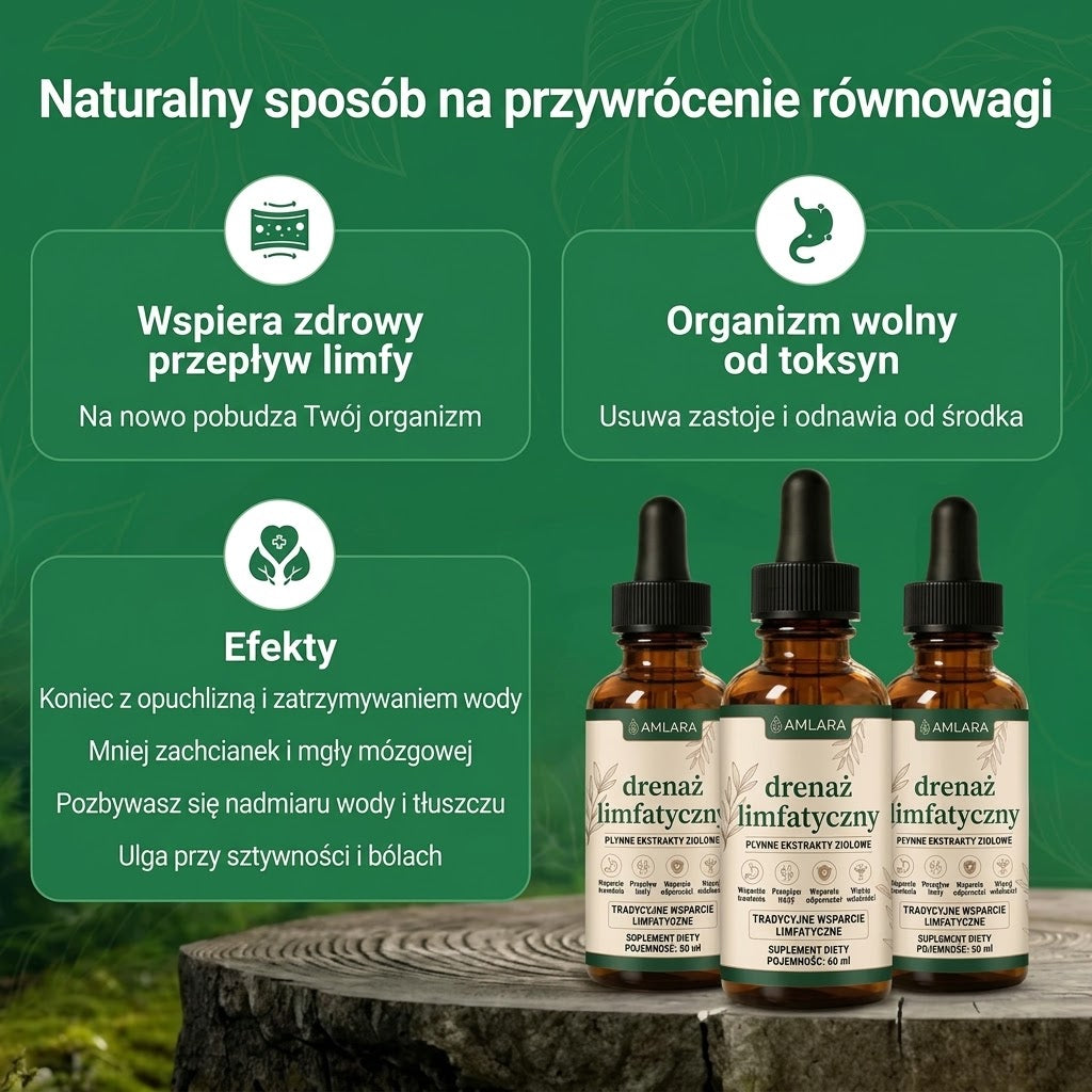 Drenaż limfatyczny Amlara — naturalne krople